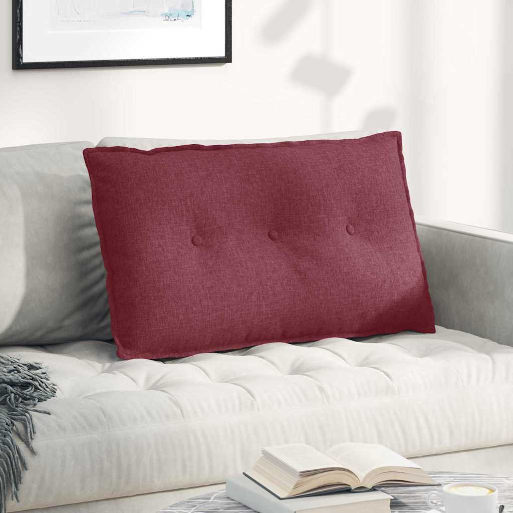 Rückenkissen Hellgrau 50 x 19 x 45 cm Stoff