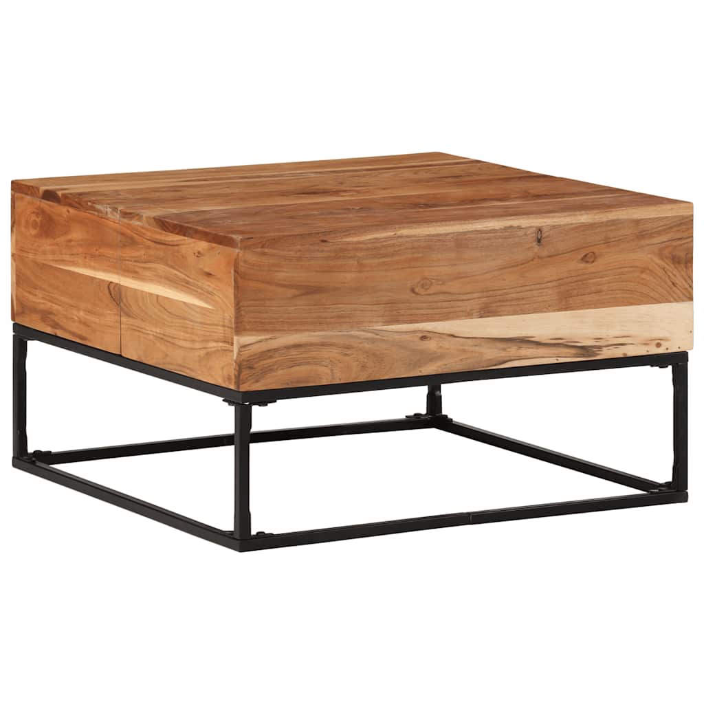 Couchtisch 68x68x41 cm Raues Mangoholz