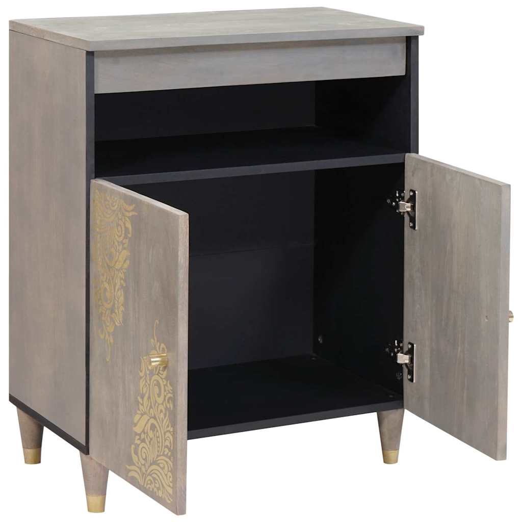 Sideboard mit Regal Braun 60 x 33 x 75 cm Massivholz Mango