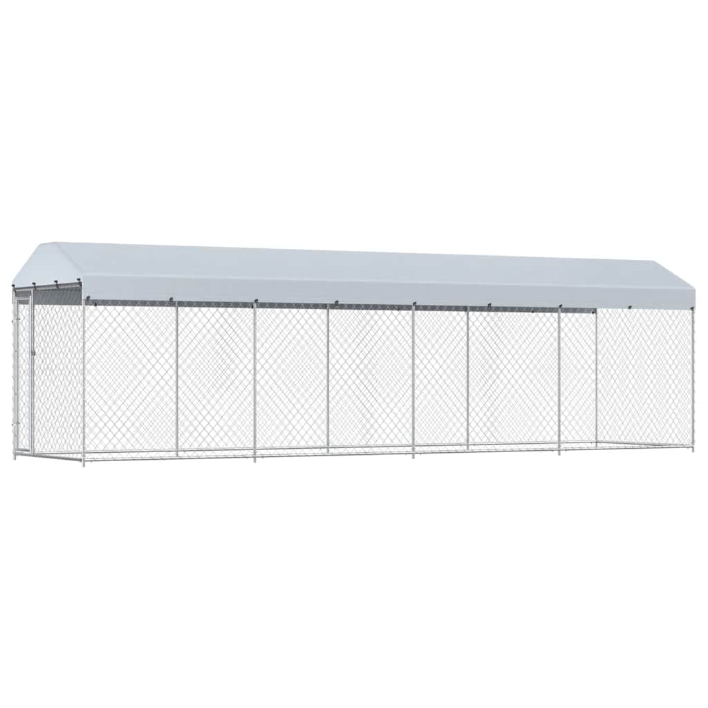 Outdoor-Hundezwinger mit Überdachung 382x192x225 cm