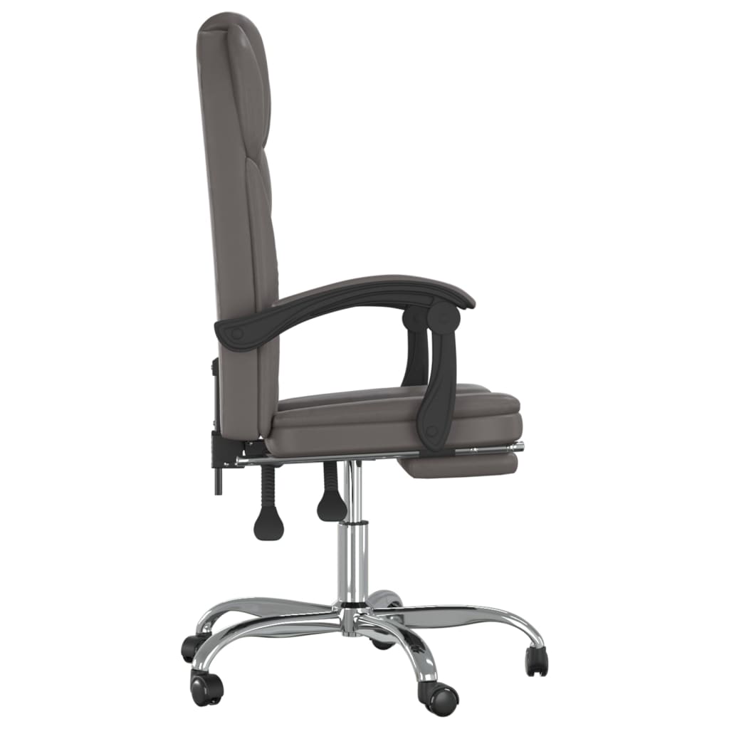 Bürostuhl mit Liegefunktion Schwarz Kunstleder