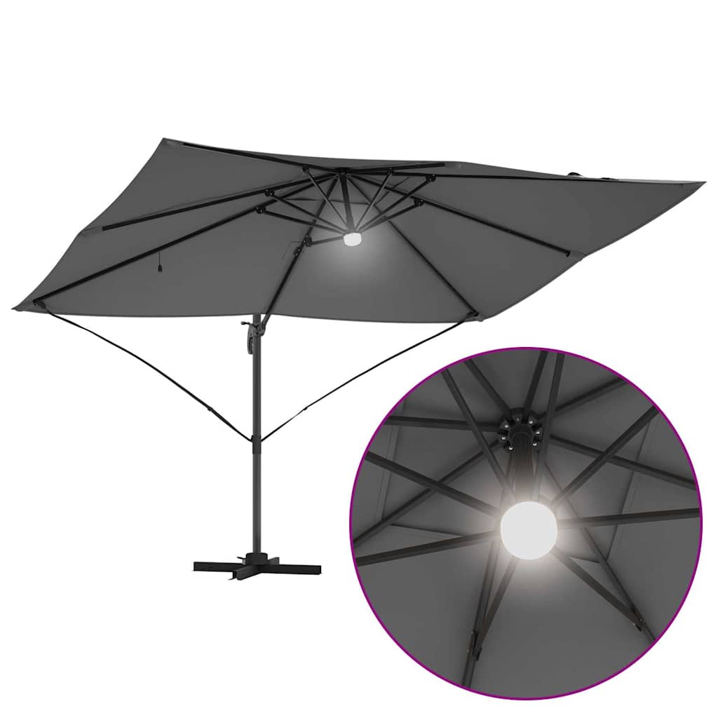 Sonnenschirm Sand 351 x 250 x 253 cm Polyester und Aluminium