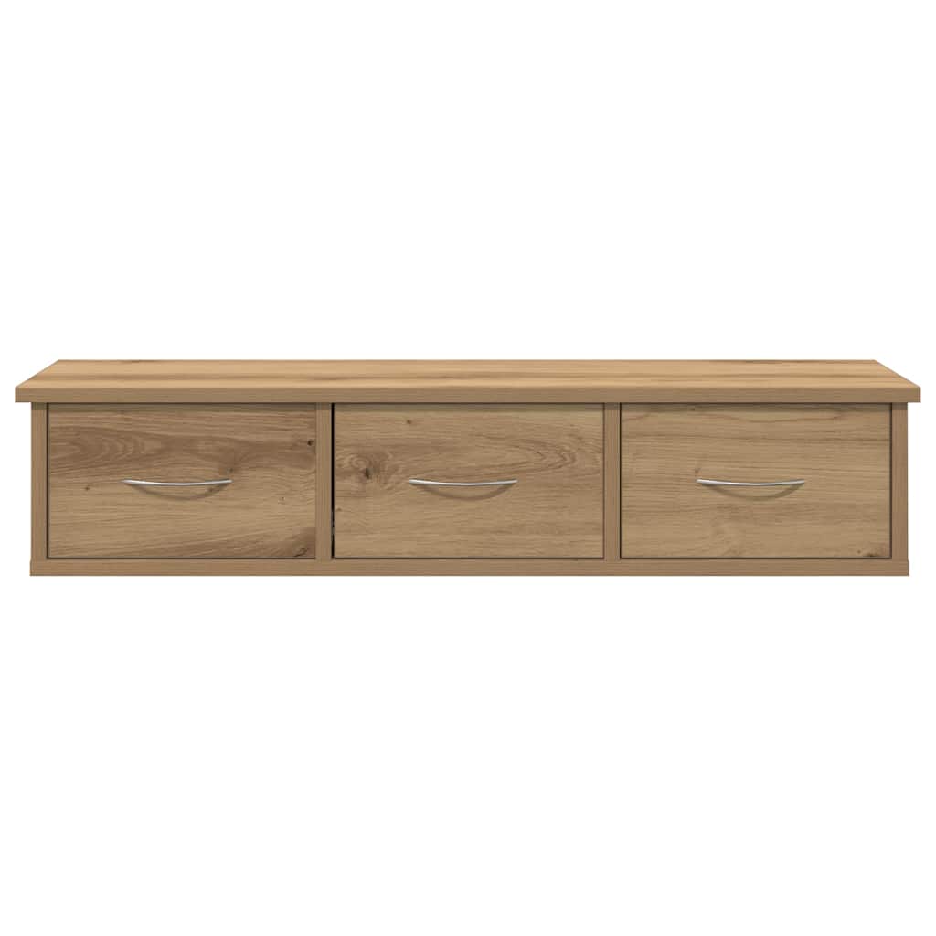Wand-Schubladenregal Weiß 60x26x18,5 cm Holzwerkstoff