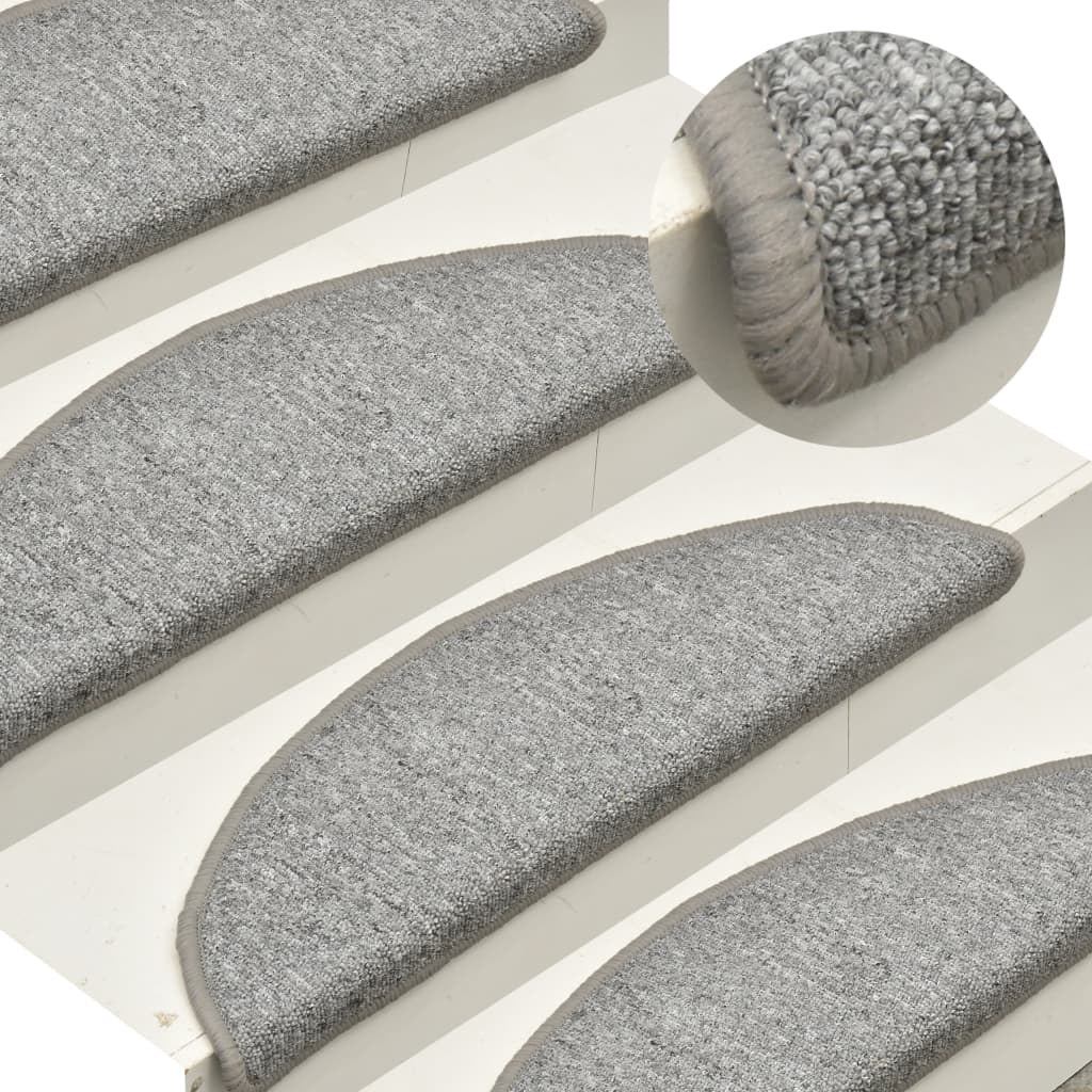 Stufenmatten 15 Stk. 56x17x3 cm Anthrazit Halbrund