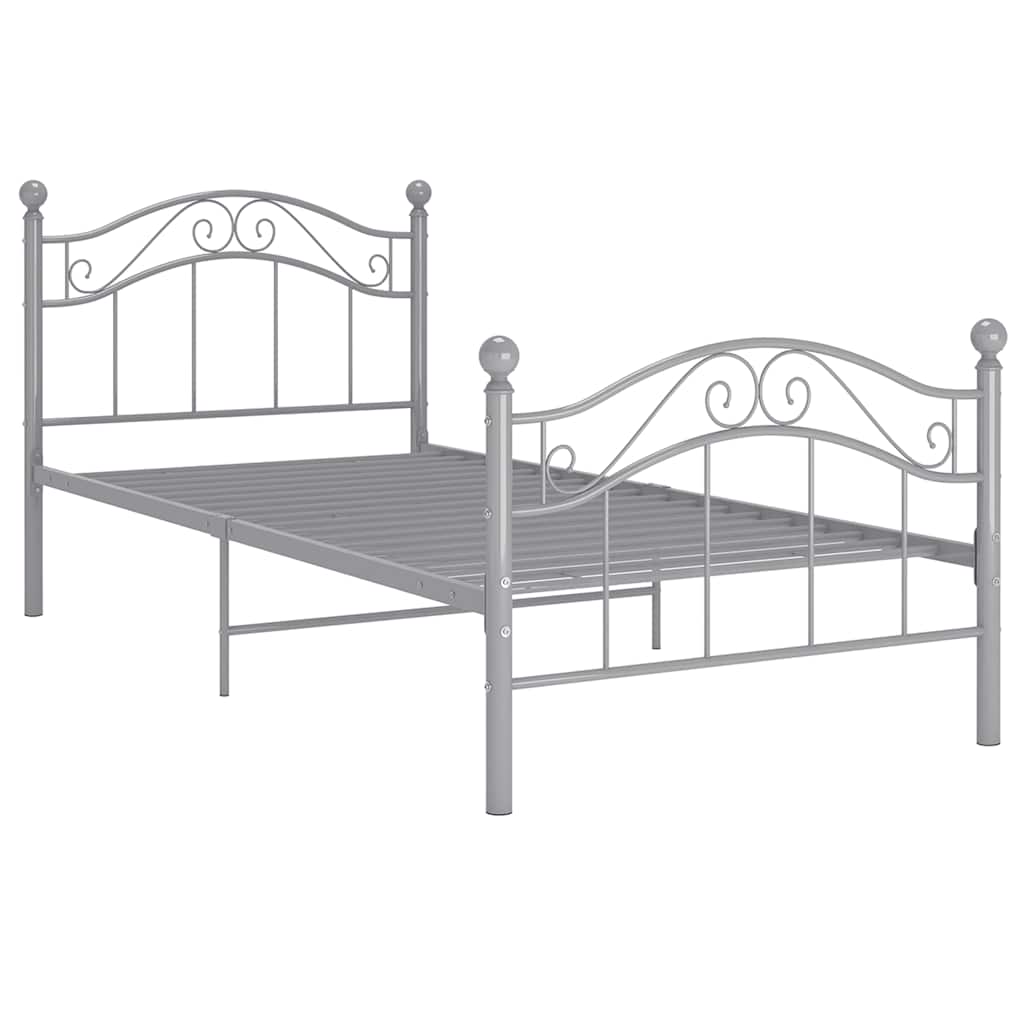 Bett Schwarz Metall 90x200 cm