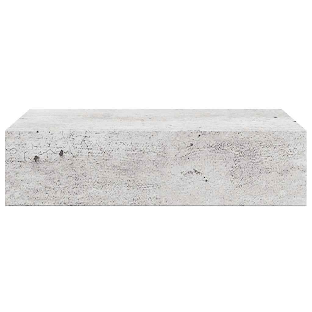 Wandregal mit Schublade Weiß 40x23,5x10 cm MDF
