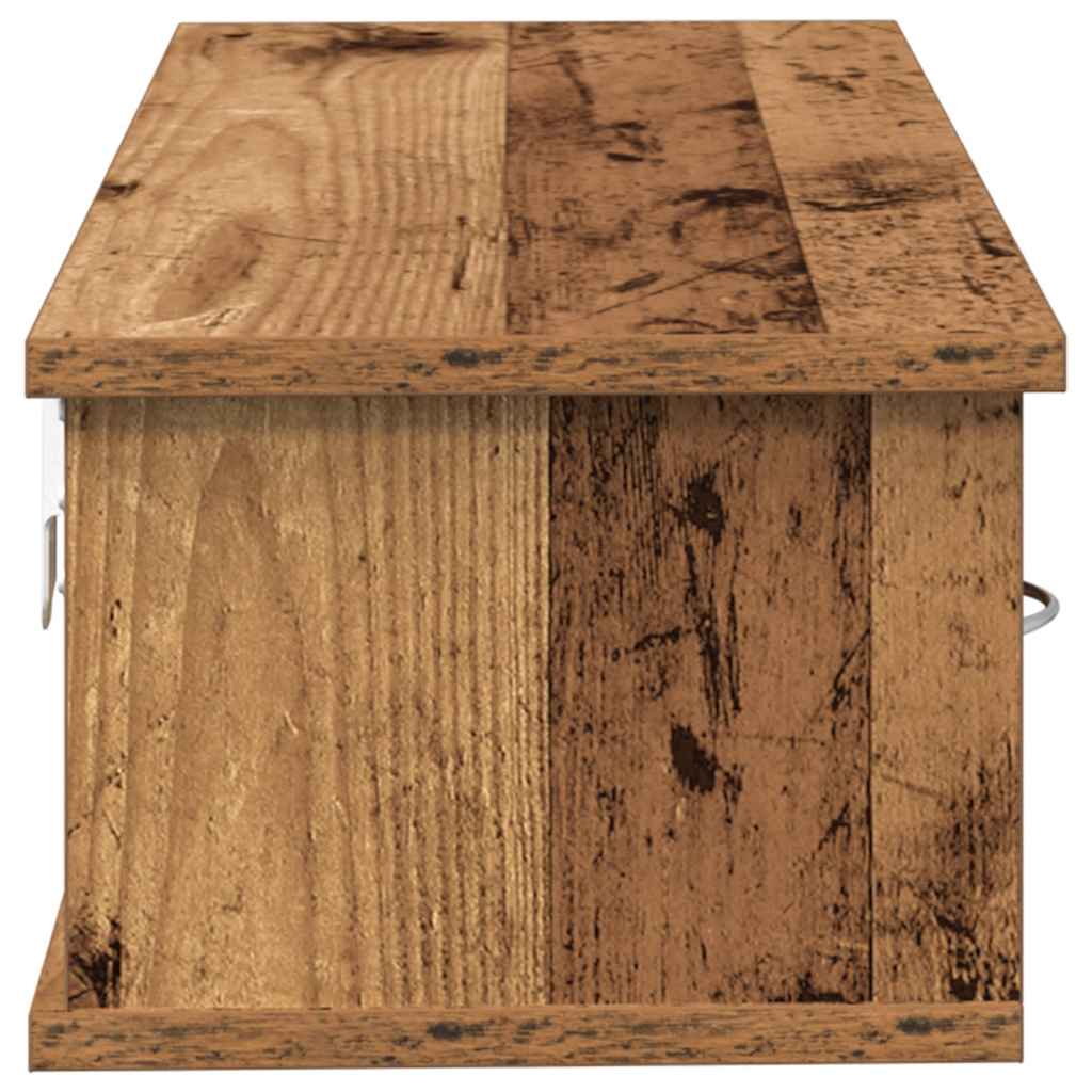 Wand-Schubladenregal Weiß 60x26x18,5 cm Holzwerkstoff
