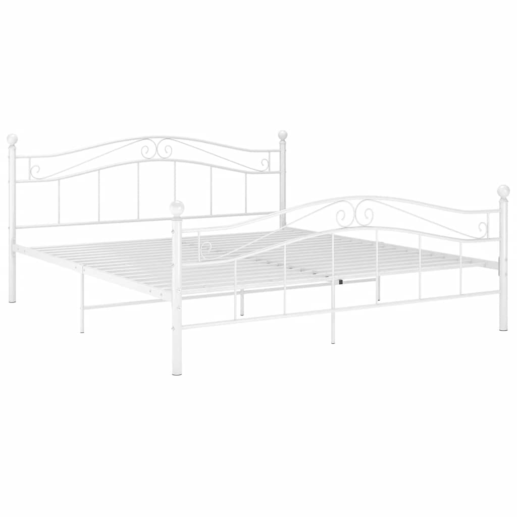 Bett Weiß Metall 120x200 cm