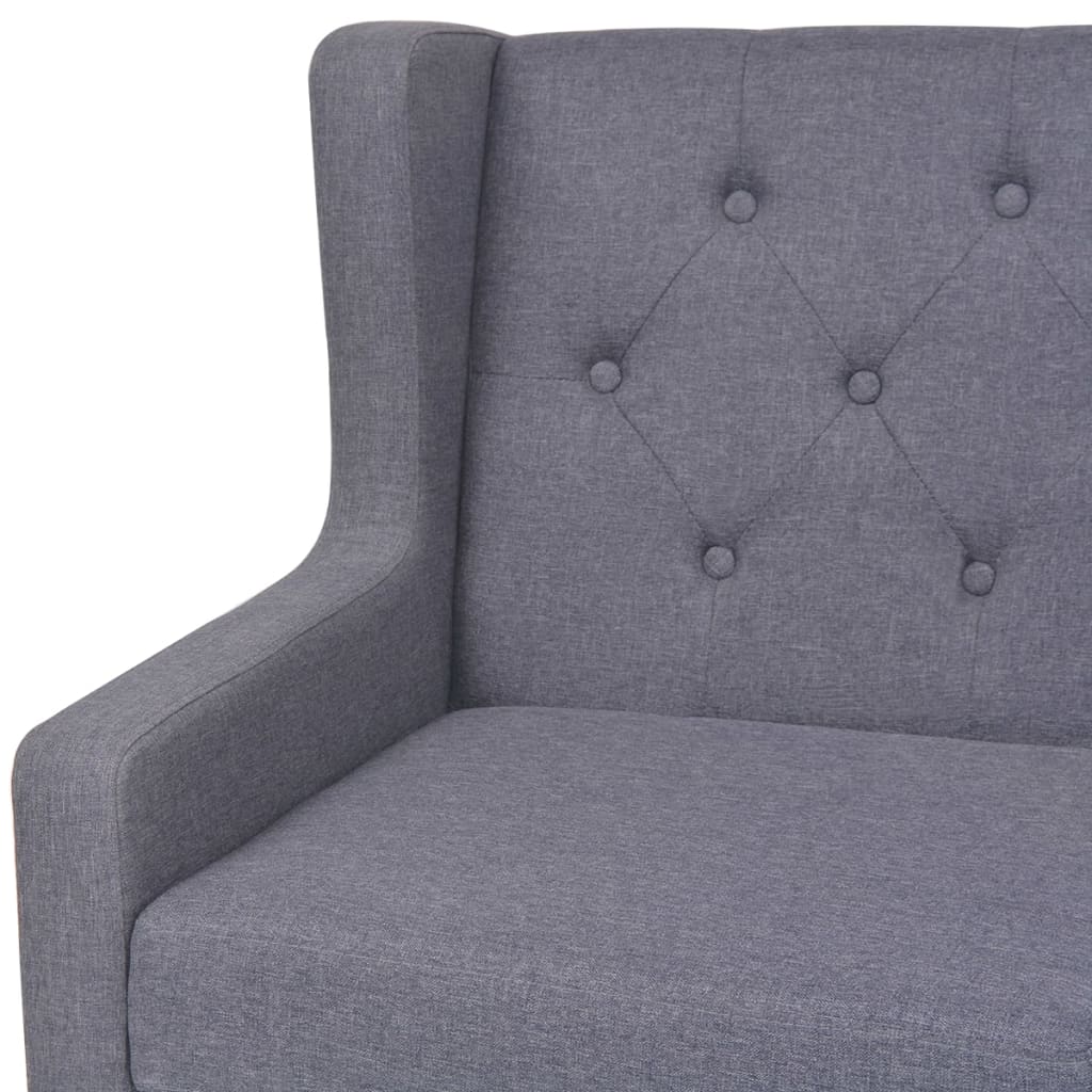 2-Sitzer Sofa Stoff Cremeweiß