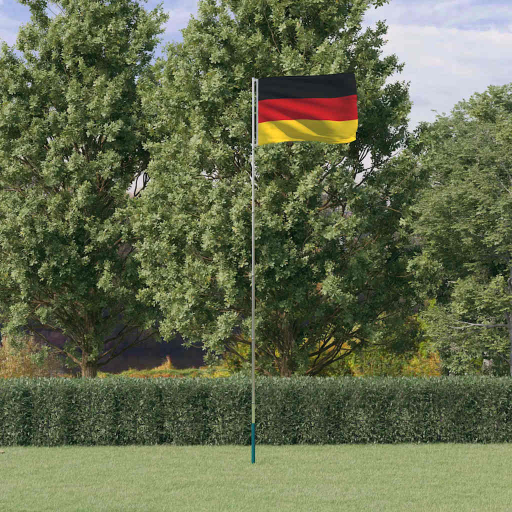 Fahnenmast Teilbar Silbern 6,08 m Aluminium