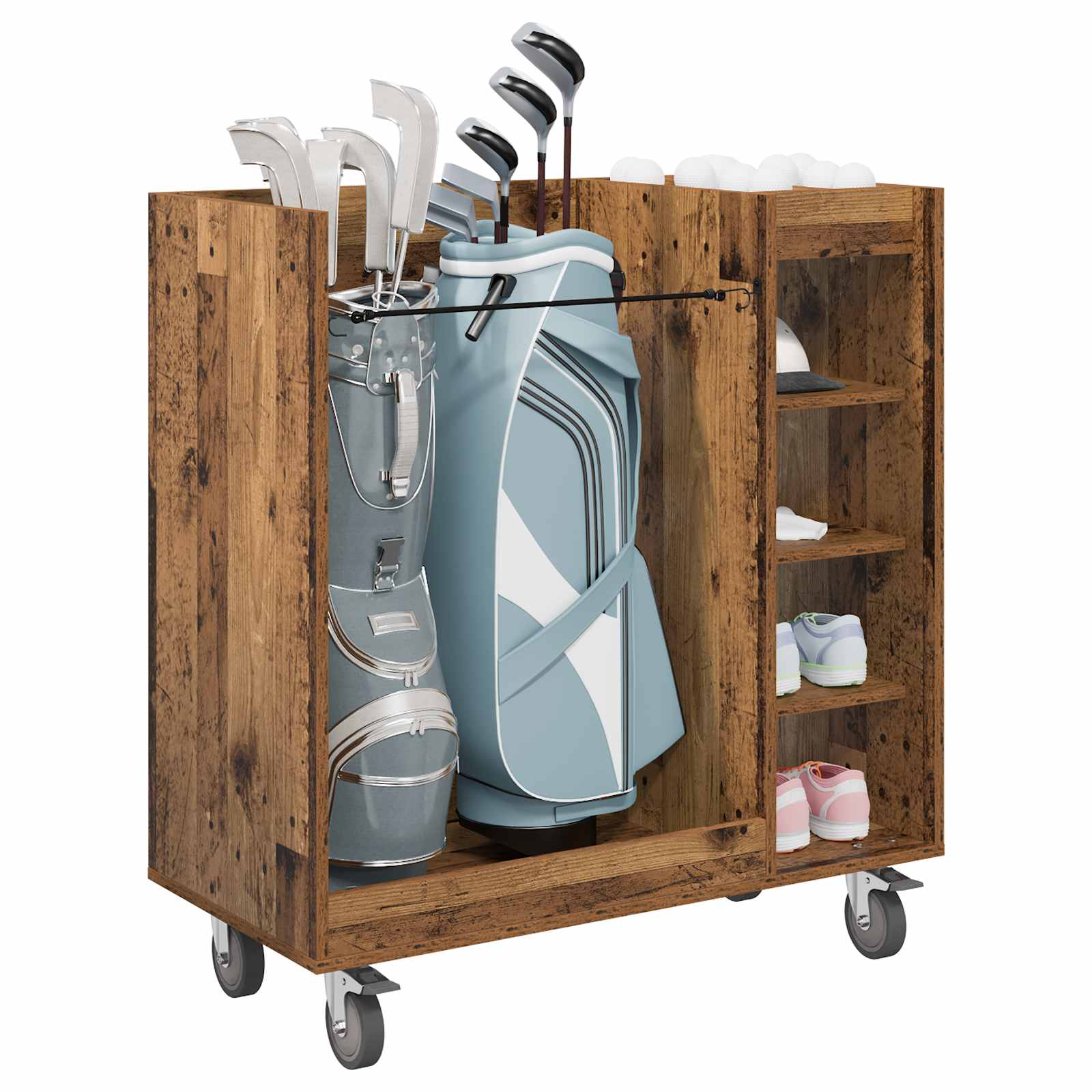 Golf Schrank Mit Rad Uni Weiß 65 x 45 x 98 cm