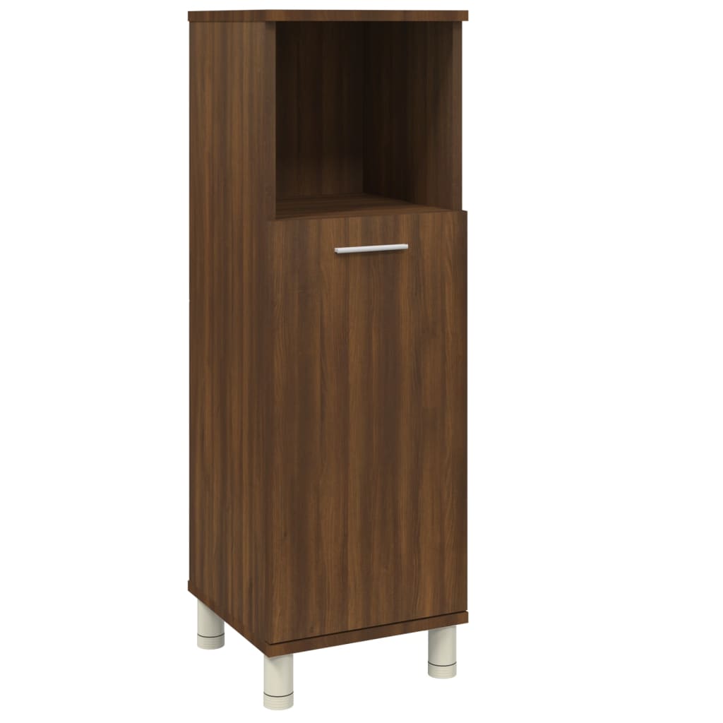 Badezimmerschrank Weiß 30x30x95 cm Holzwerkstoff