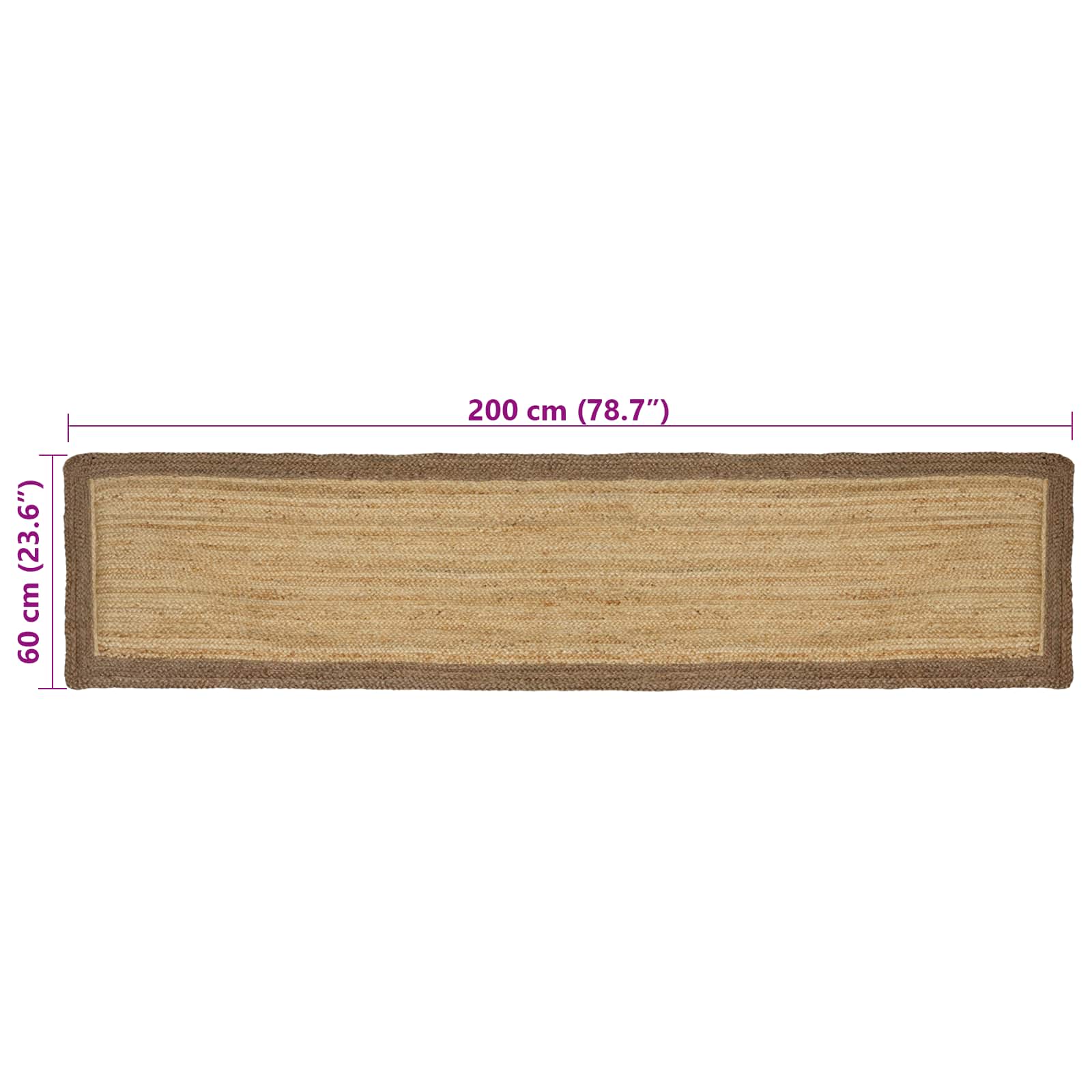 Bereichsteppiche Grau 60 x 110 cm Jute