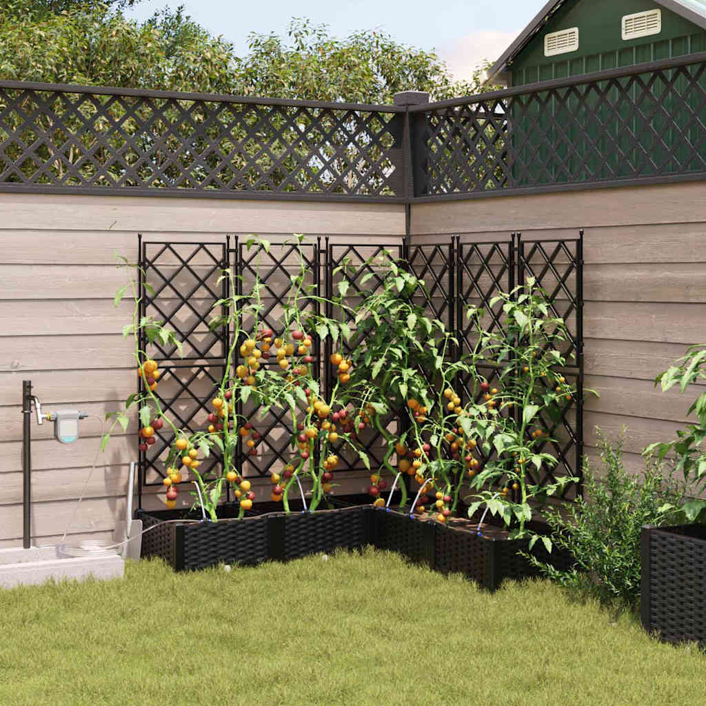 Garten-Pflanzgefäß 4 Stk. Braun 160 x 40 x 22 cm PP