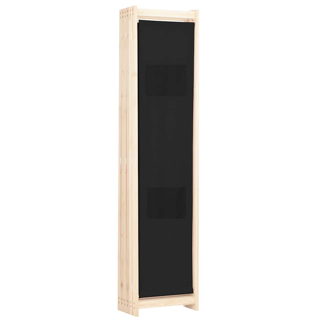 5-teiliger Raumteiler Creme 200 x 170 x 4 cm Stoff