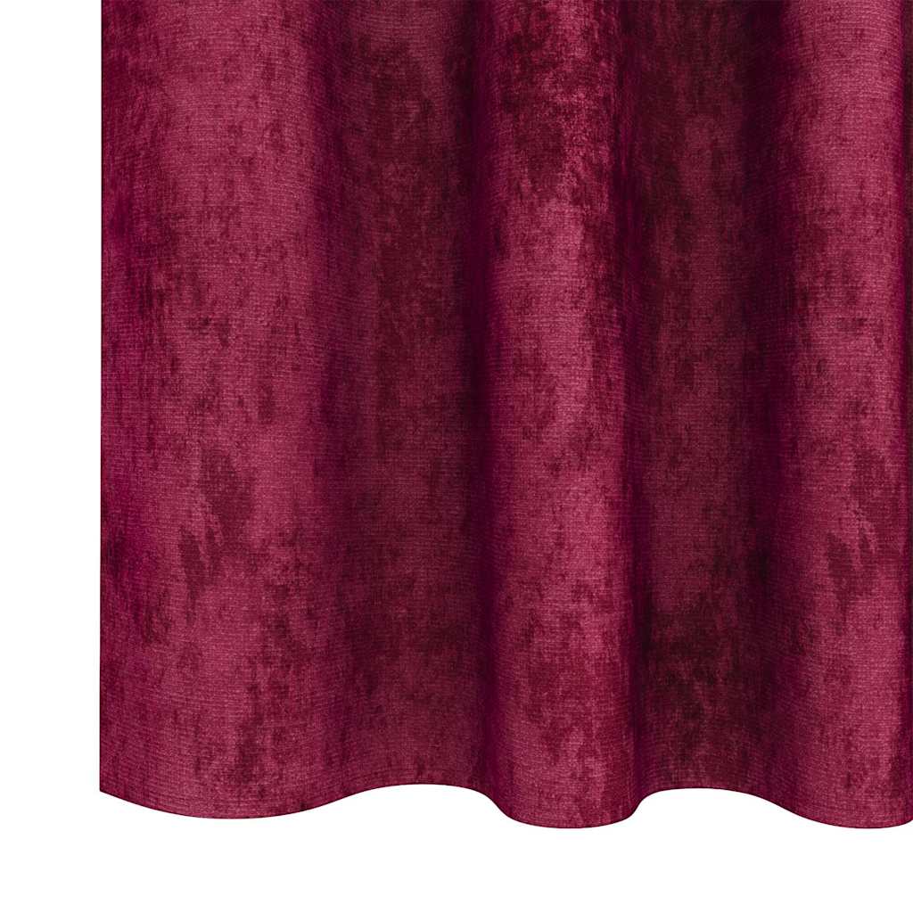 Samtvorhänge mit Vorhängen 2 pcs Weinrot 140 x 140 cm Samt