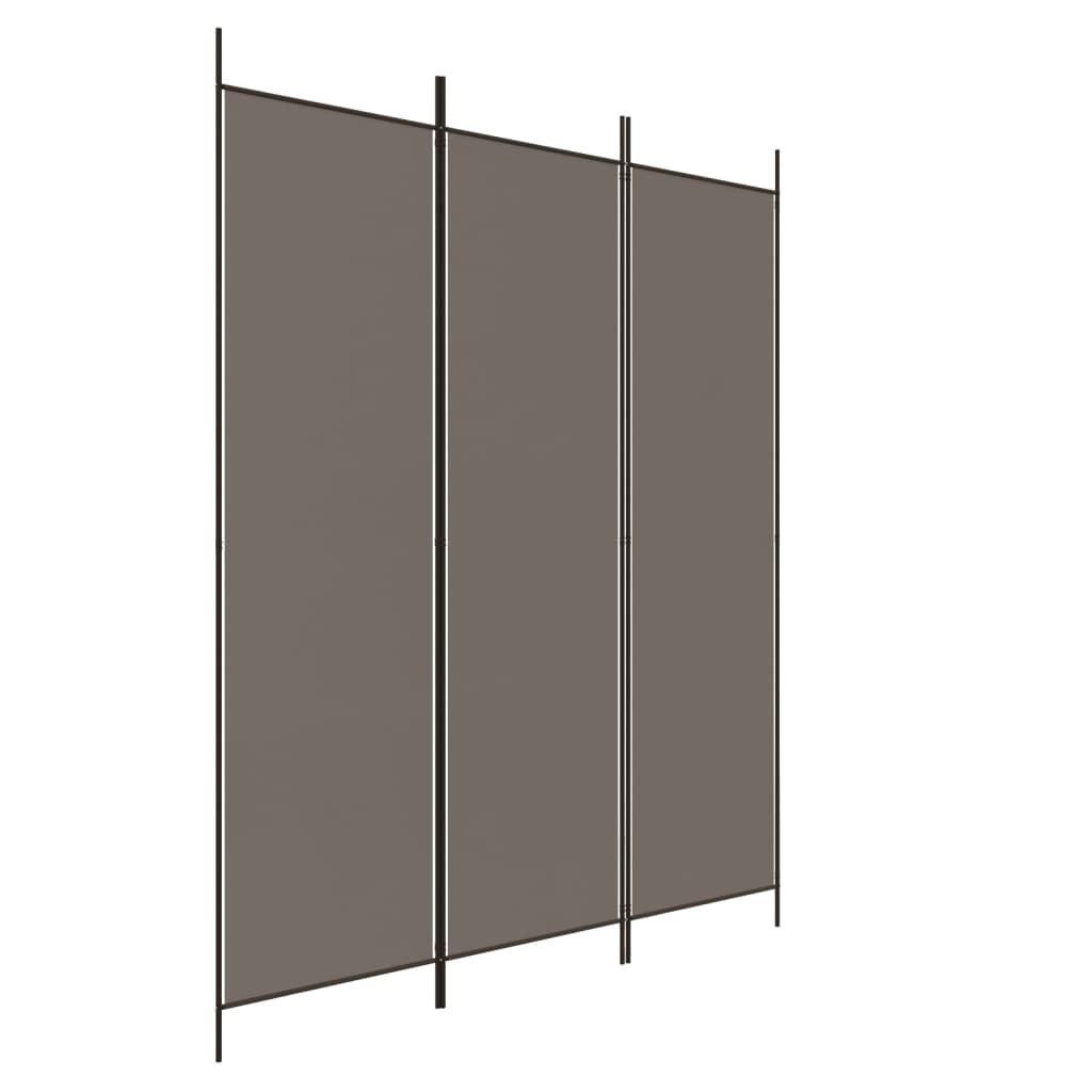 3-teiliger Raumteiler Beige 150 x 220 cm Stoff