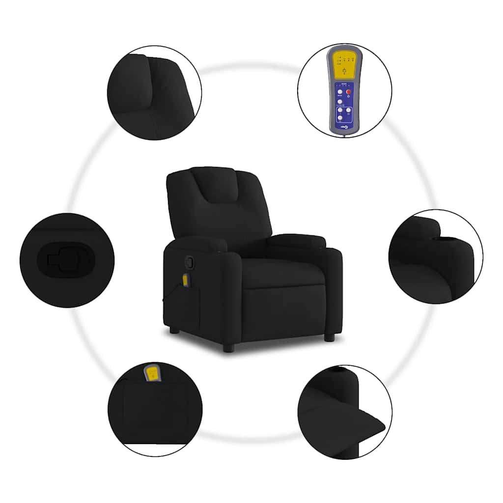 Relaxsessel Elektrisch Hellgrau Stoff