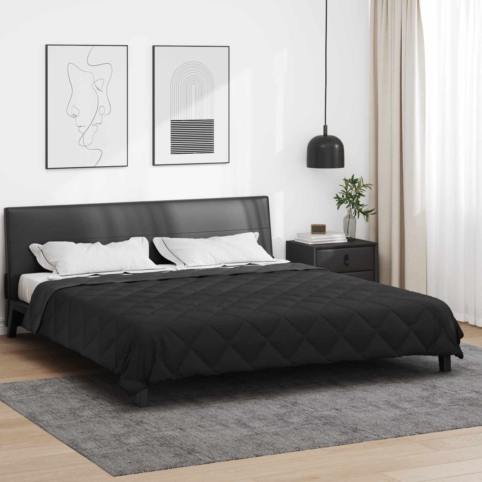 Sommerdecke Anthrazit 200 x 135 cm Mikrofaser