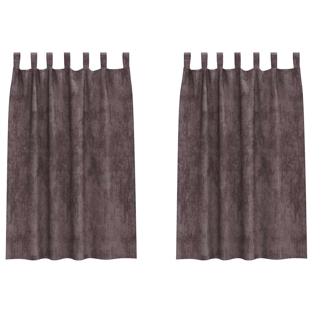 Samtvorhänge mit Vorhängen 2 pcs Weinrot 140 x 140 cm Samt