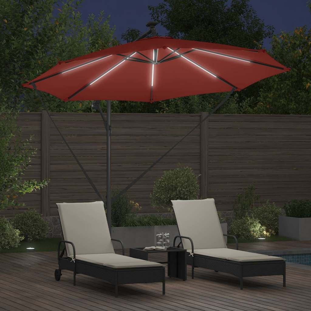 Sonnenschirm Sand 294 x 294 x 248 cm Polyester und Aluminium
