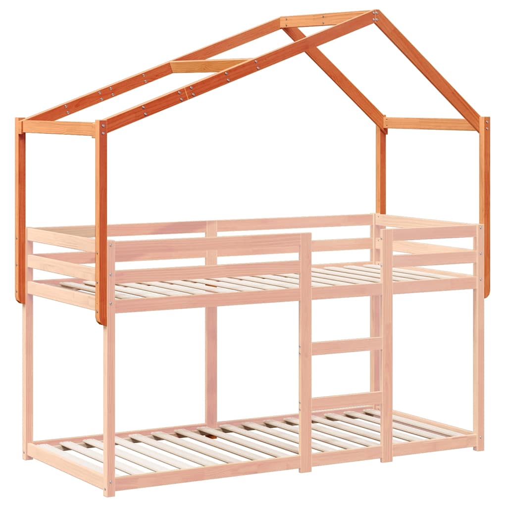 Dach für Kinderbett 213x95,5x144,5 cm Massivholz Kiefer