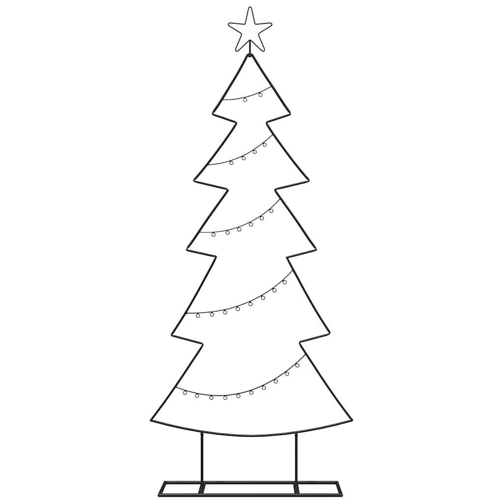 Metall Weihnachtsbaum mit Ständer Schwarz 60 cm Stahl