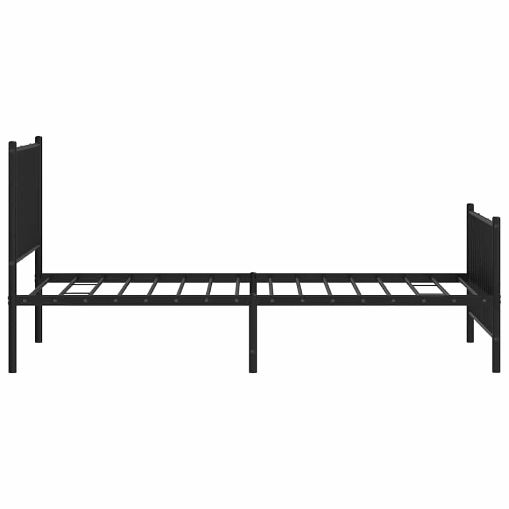 Bettgestell Metall Schwarz 75x190 cm