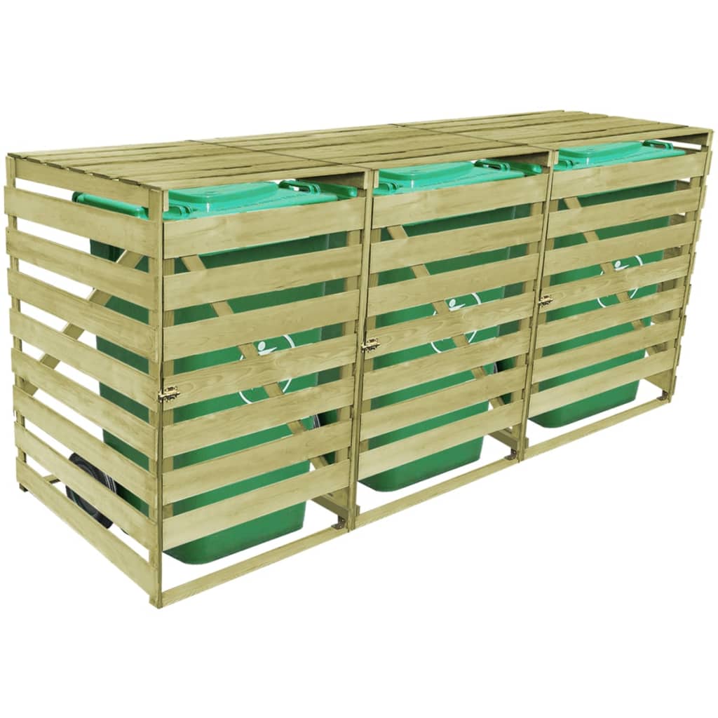Mülltonnenbox für 1 Tonne 240 L Imprägniertes Holz