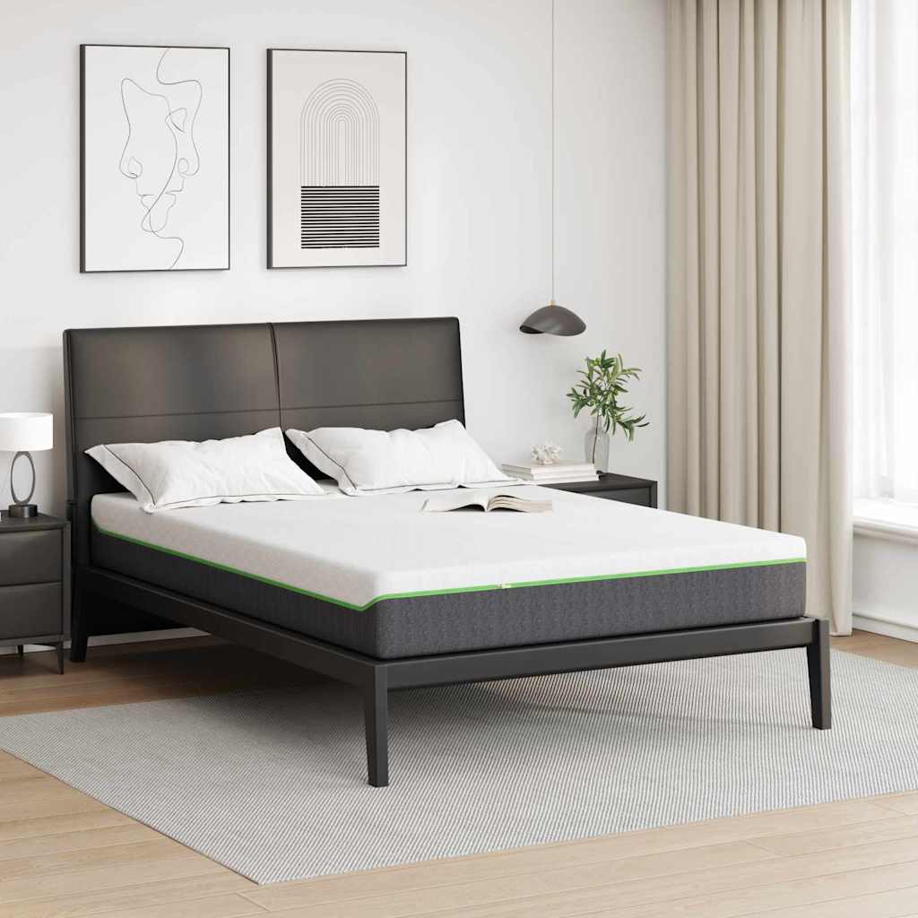Matratze Weiß und Grau 80 x 200 cm Jacquard-Stoff