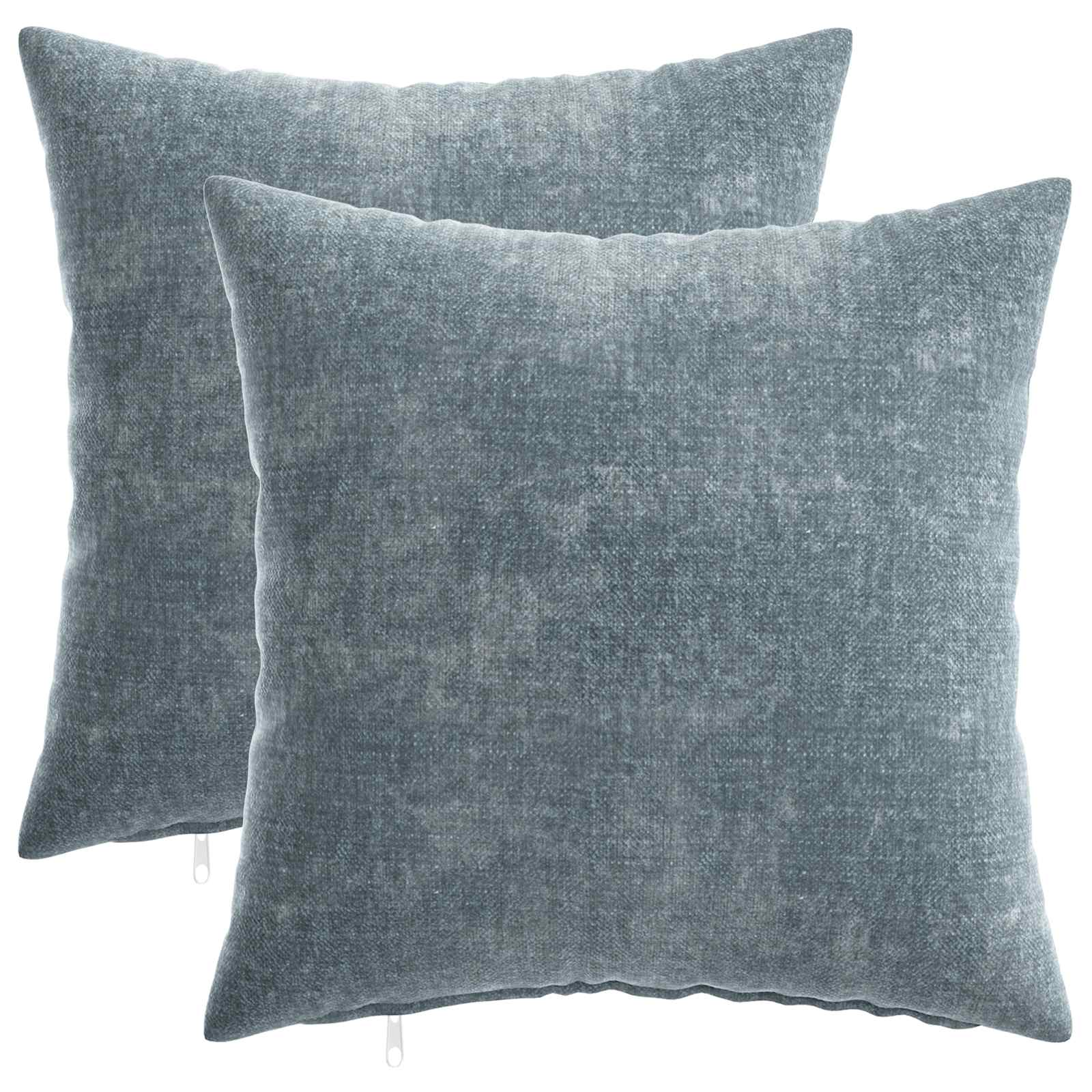Kissenbezug 6 Stk. HEERLEN Dunkelgrau 30 x 30 cm Chenille-Stoff