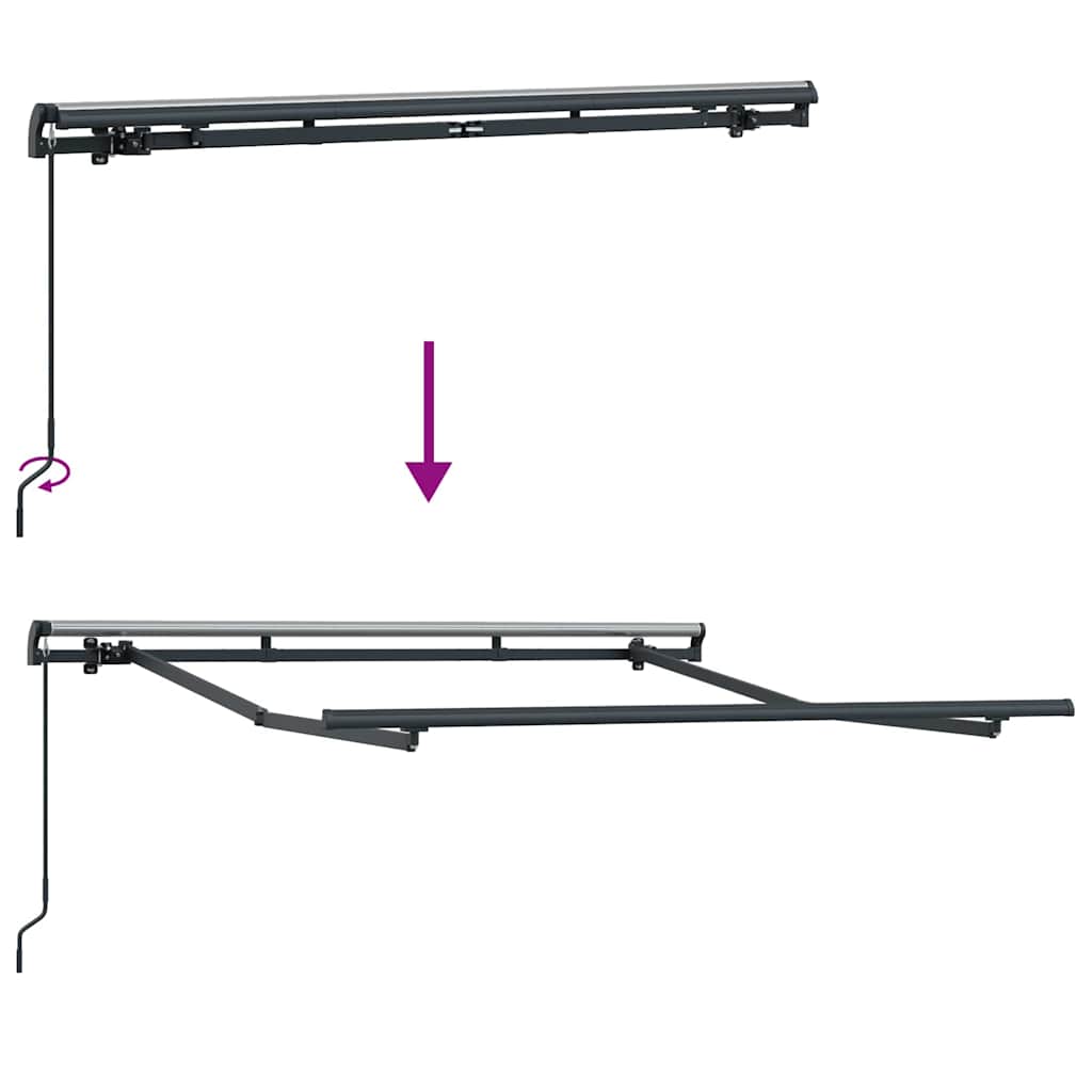 Markisenrahmen Weiß 2,5 x 2 m Metall