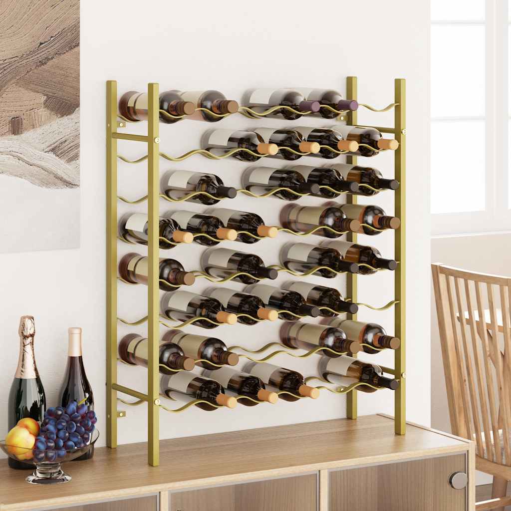 Weinregal für 48 Flaschen Schwarz Metall