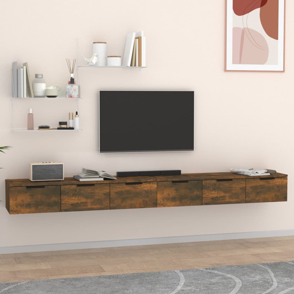 Wandschränke 2 Stk. Weiß 102x30x20 cm Holzwerkstoff