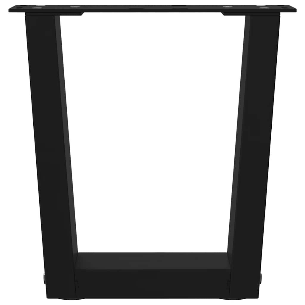 Couchtischbeine V-Form 2 Stück Schwarz 30x(30-31,3) cm Stahl
