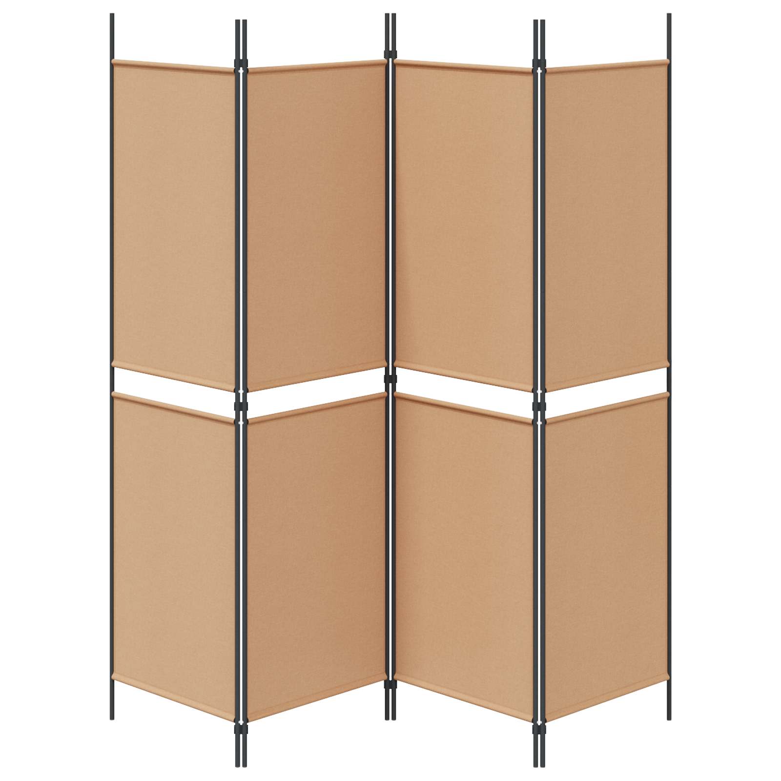 3-teiliger Raumteiler Beige 150 x 180 cm Stoff