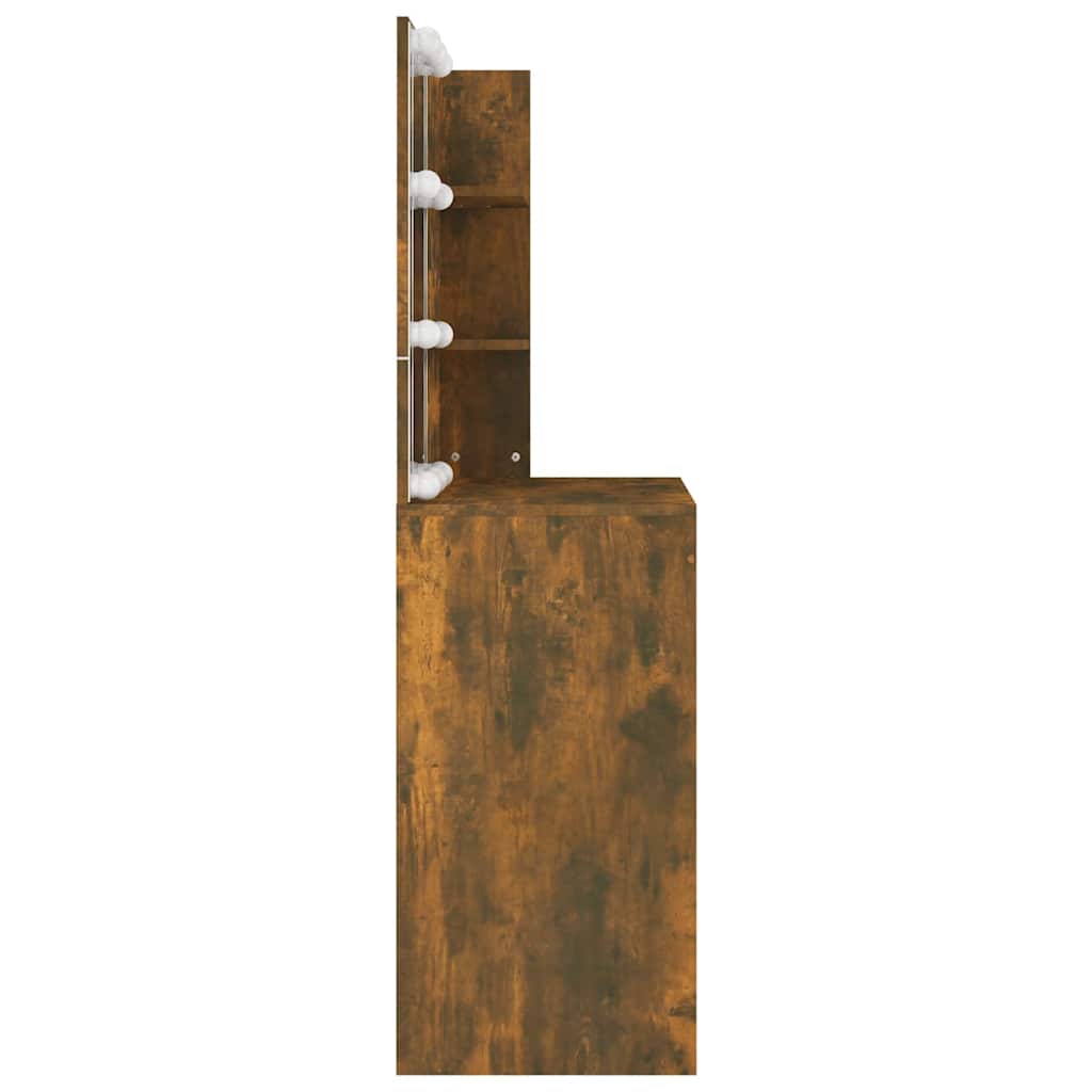 Schminktisch mit LED Weiß 74,5x40x141 cm