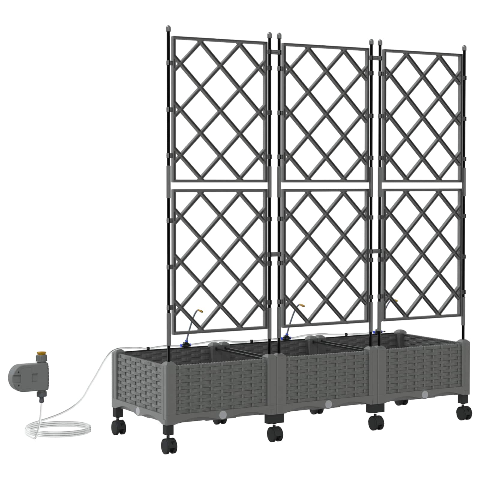 Garten-Pflanzgefäß 4 Stk. Braun 160 x 40 x 22 cm PP