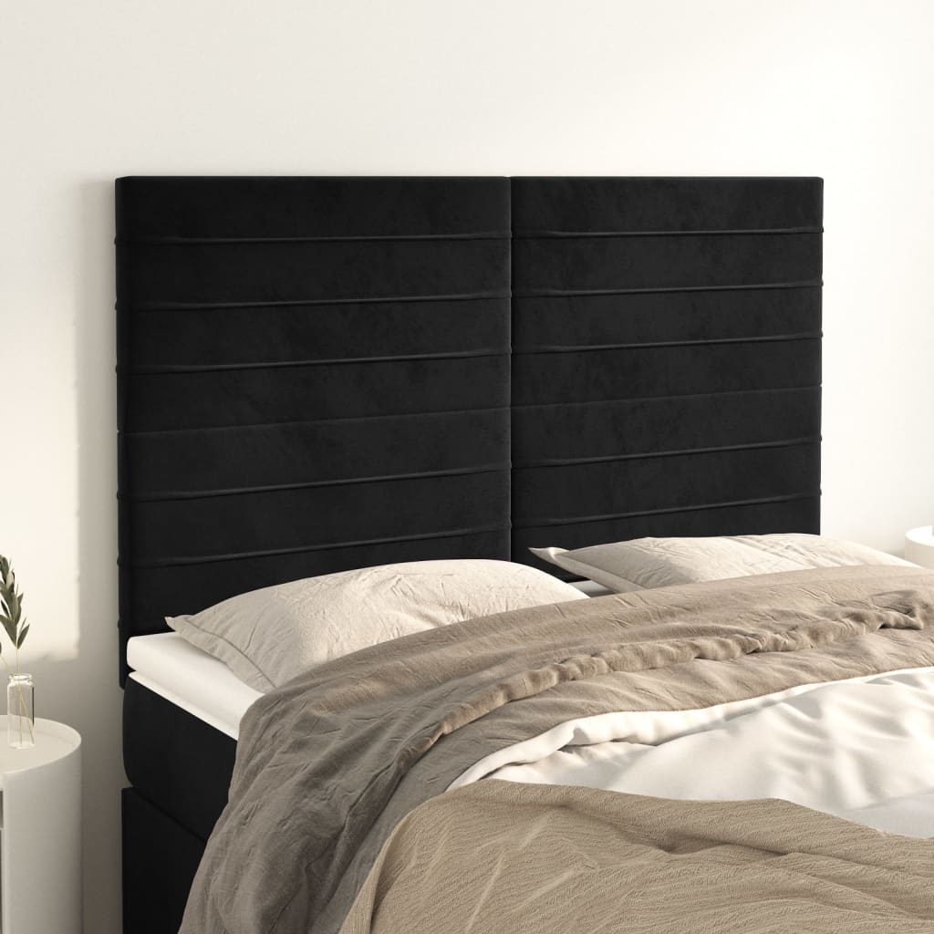 Kopfteil Hellgrau 80x5x118/128 cm Samt