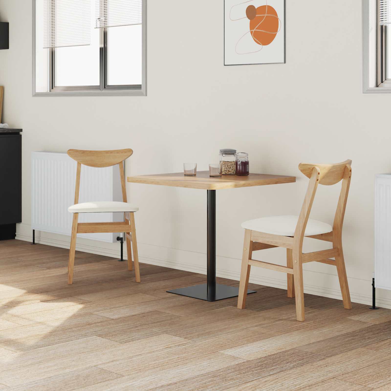 Esszimmerstühle 2 pcs Hellbraun 42 x 47.5 x 81 cm