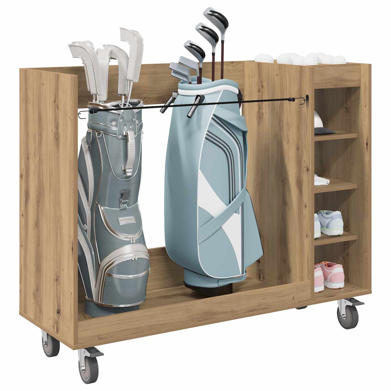 Golf Schrank Mit Rad Uni Weiß 65 x 45 x 98 cm