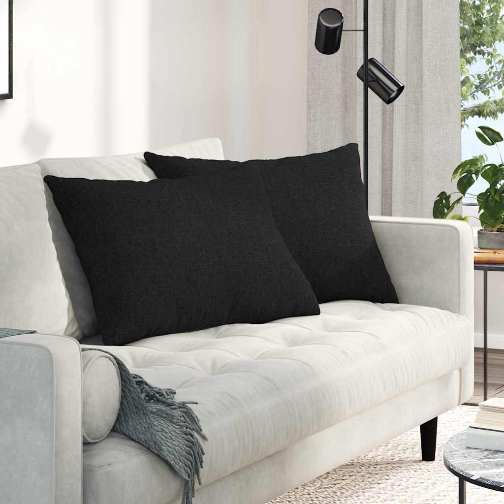 Sofakissen 2 pcs Hellgrau 50 x 30 cm Stoff