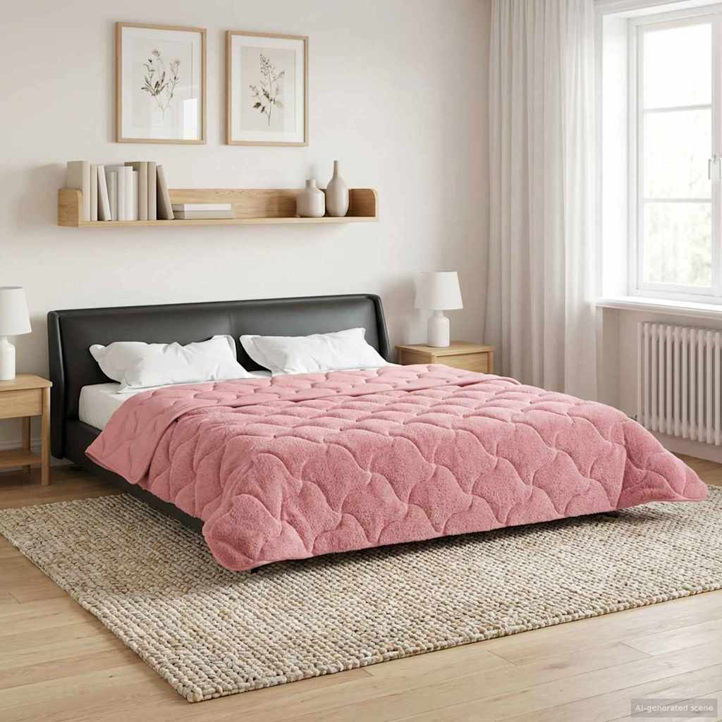 Ganzjahresbettdecke Gepolstert Anthrazit 135 x 200 cm