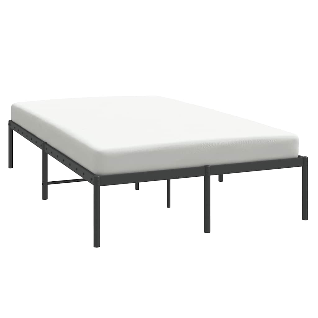 Bettgestell Metall Schwarz 75x190 cm
