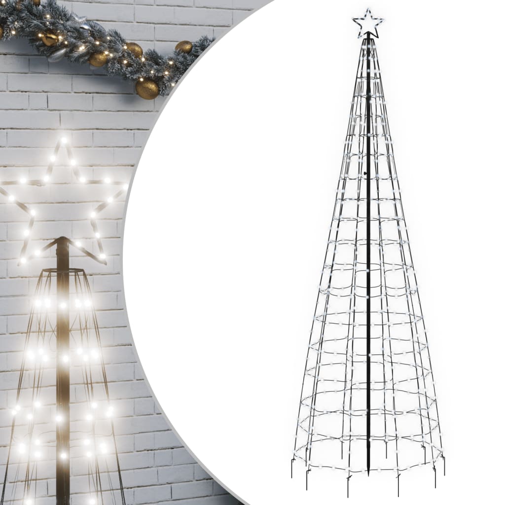 LED-Weihnachtsbaum mit Erdspießen 220 LEDs Warmweiß 180 cm