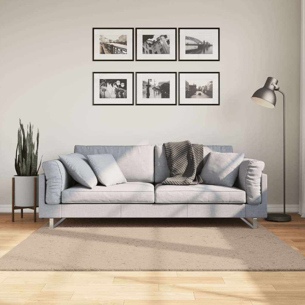 Teppich HUARTE Kurzflor Weich und Waschbar Anthrazit 60x110 cm