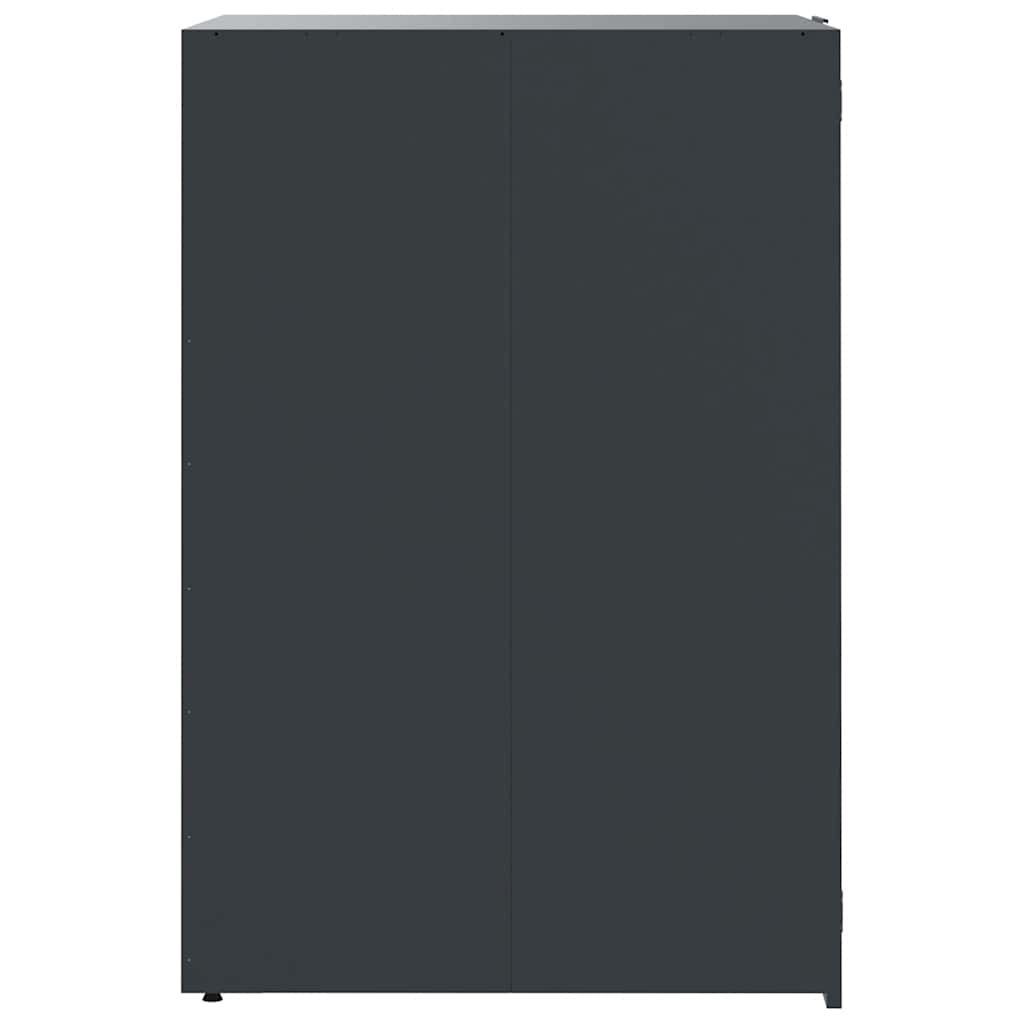Mülltonnenbox für 2 Tonnen Schwarz 138x79x117 cm Stahl