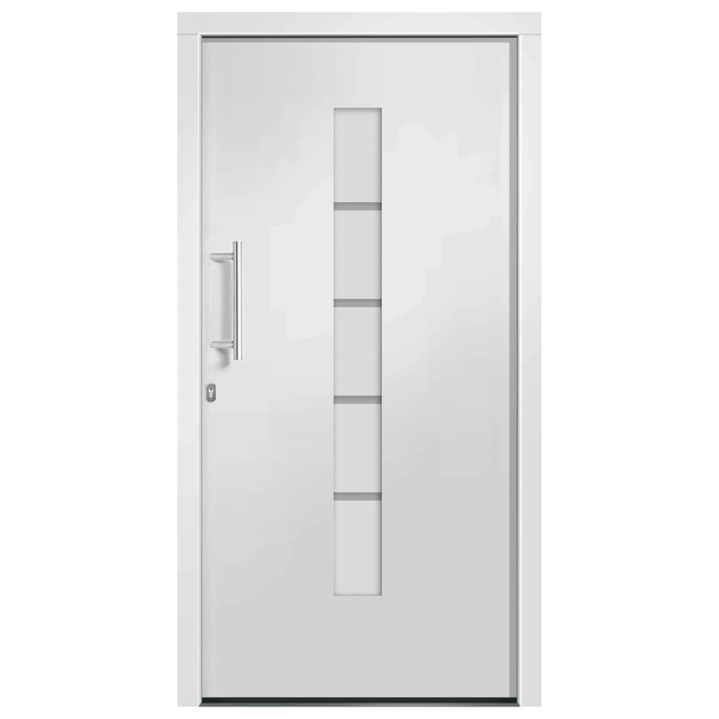Haustür Aluminium und PVC Weiß 100x210 cm