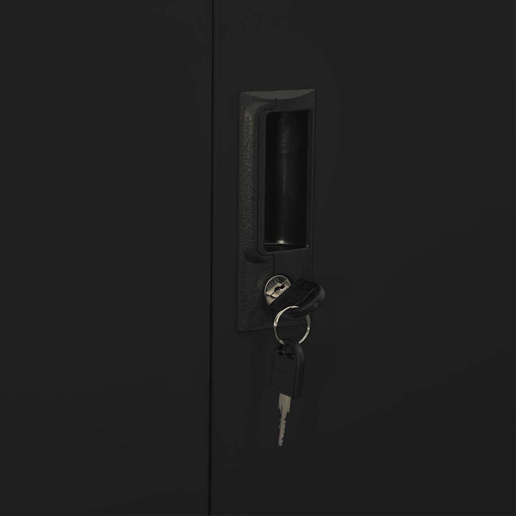 Büroschrank Weiß 90x40x180 cm Stahl