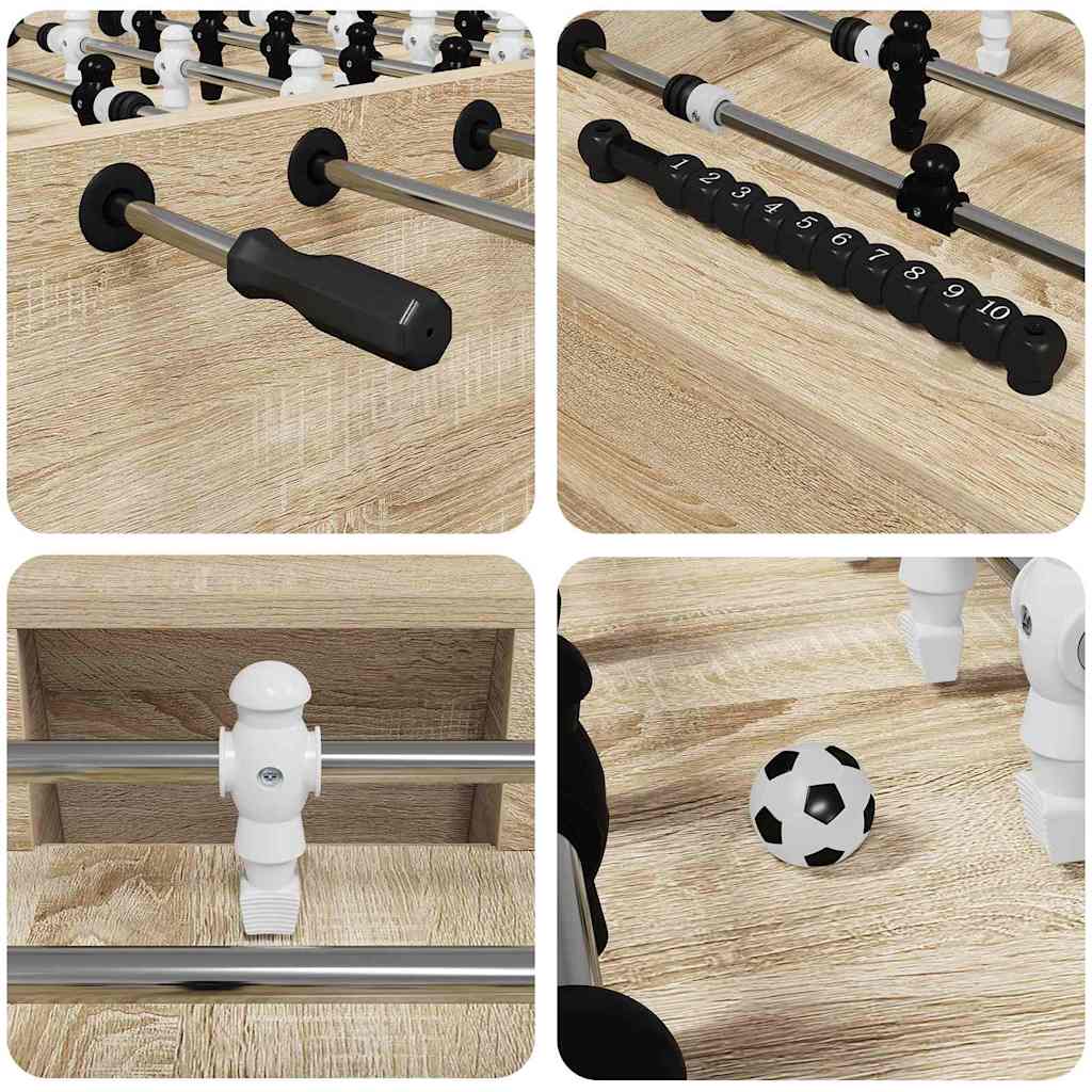 Tischfußballtisch Weiß 146,5 x 74 x 85 cm Holzwerkstoff